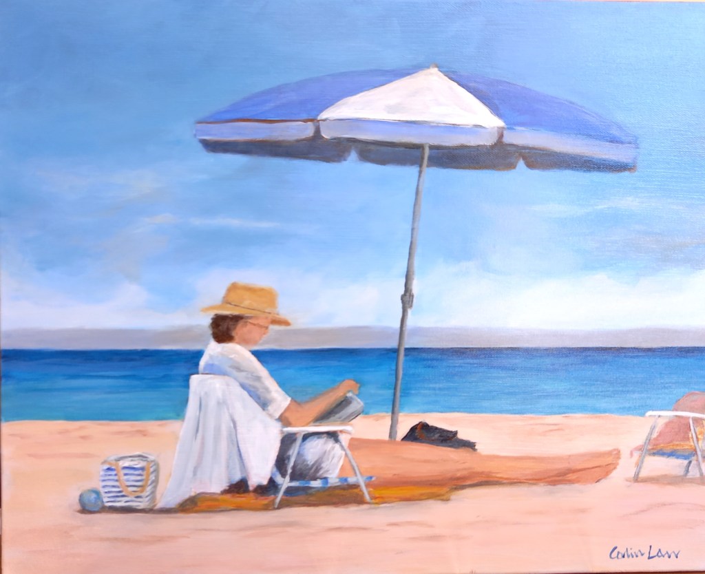 Relaxing on the beach at Cowan Cowan, Moreton Island